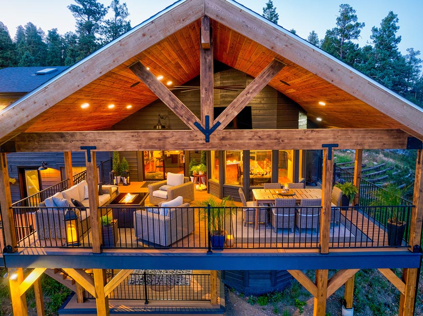Custom deck built in Conifer Colorado