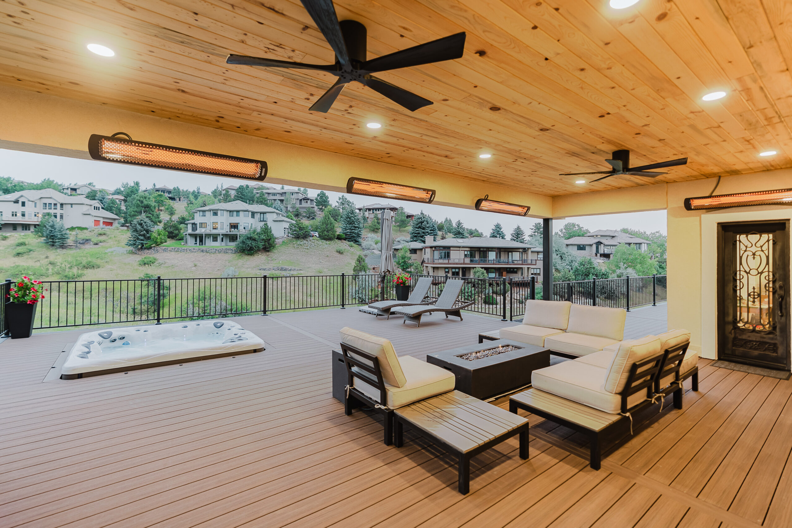 Custom covered patio for a foothill home in Colorado