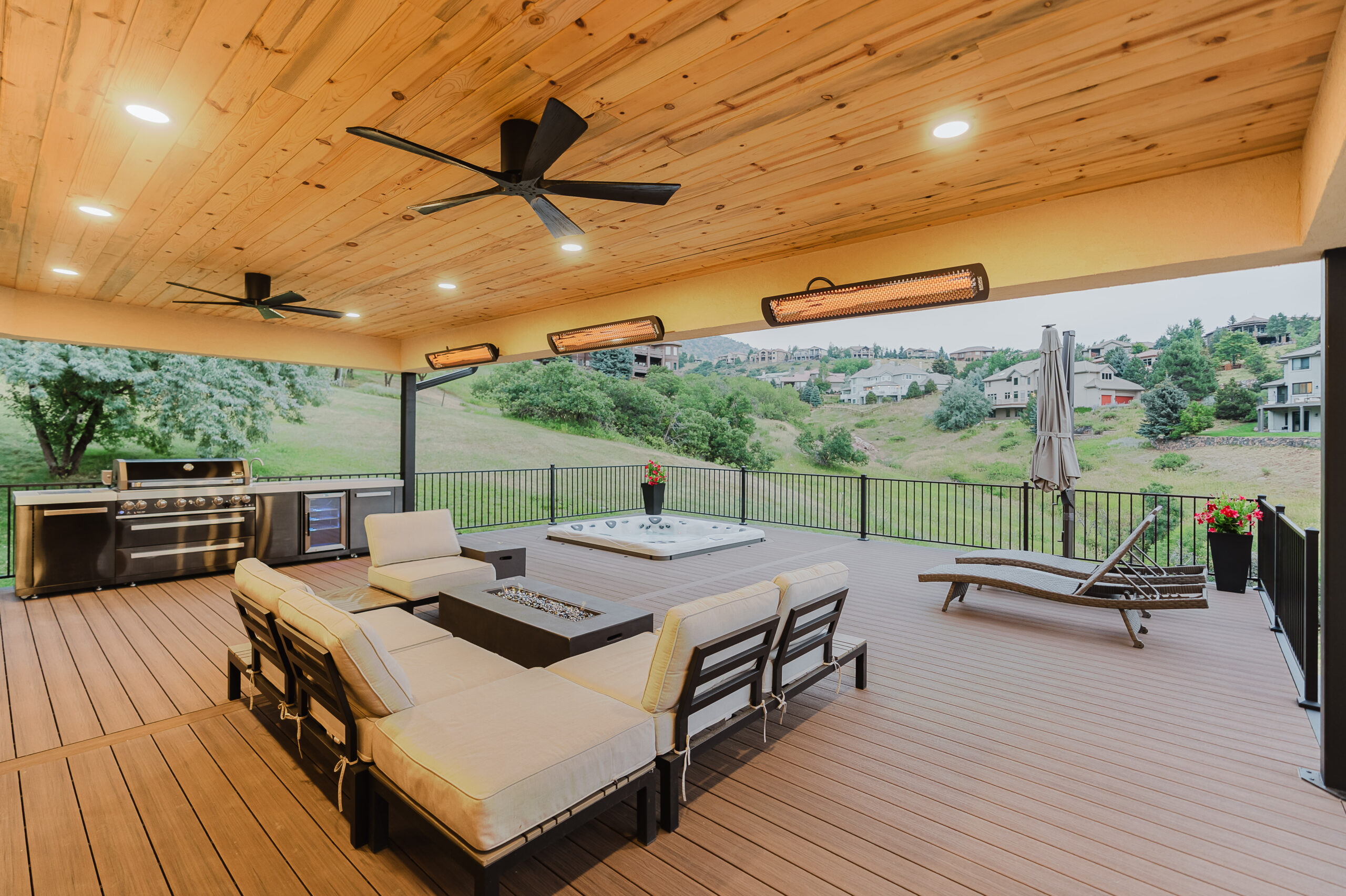 “Covered deck designed for foothill home