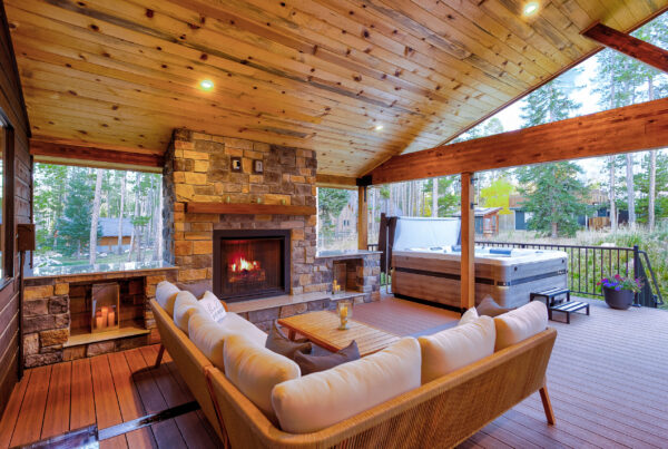 Covered patio designed for Colorado weather conditions