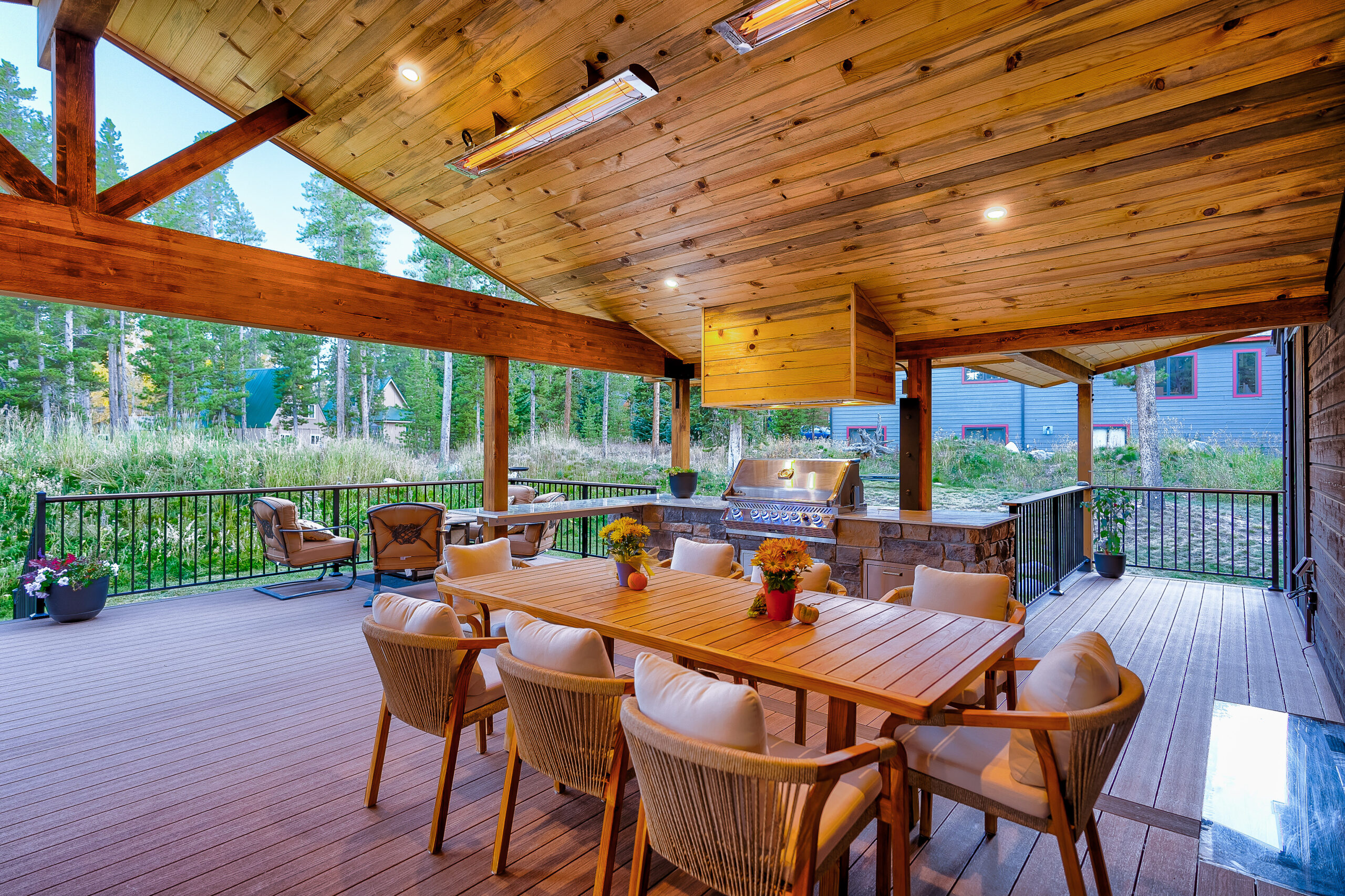 Modern deck renovation using composite decking