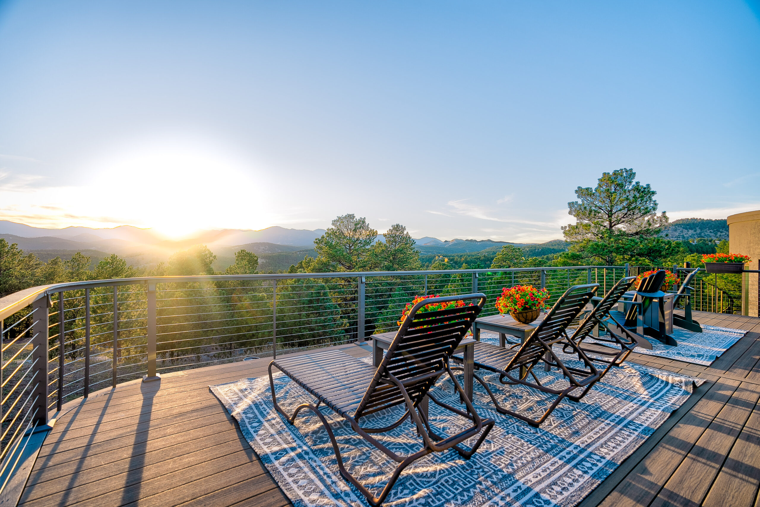 Custom deck design for mountain home in Colorado