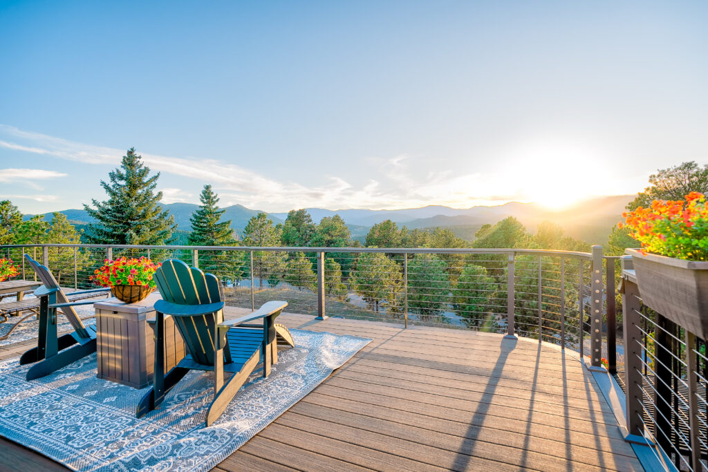 Custom deck built in Genesee, Colorado foothills
