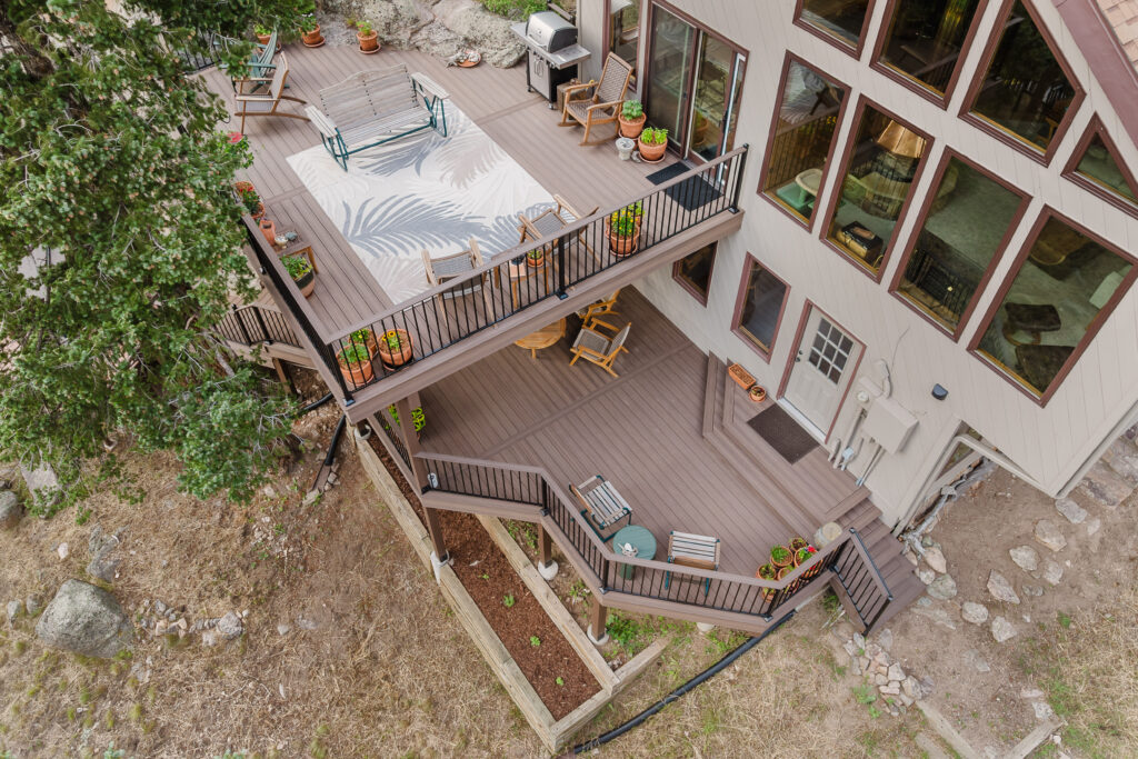 “Deck framing engineered for snow loads in Colorado